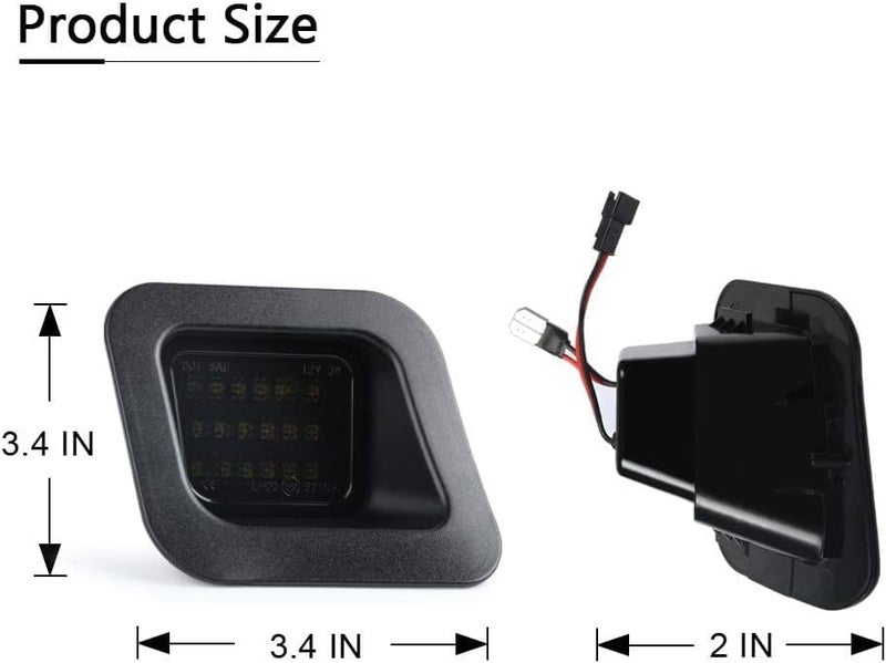 Gempro مجموعة مصابيح ترخيص LED من جيمبرو بديل لشاحنة دودج رام 1500 2500 3500 من 2003-2018، أضواء LED بيضاء زينون 6000K - Image 4
